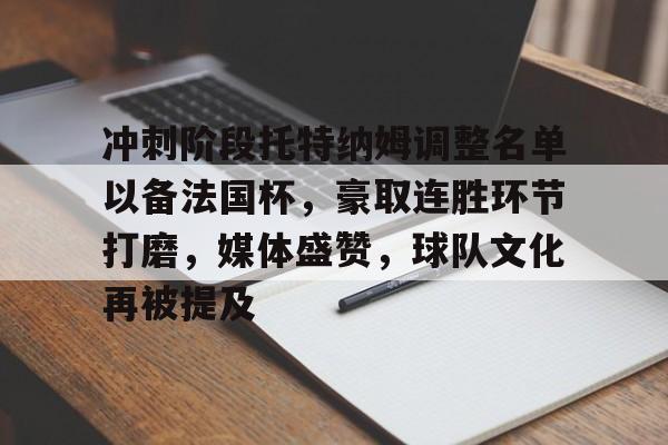开云平台-冲刺阶段托特纳姆调整名单以备法国杯，豪取连胜环节打磨，媒体盛赞，球队文化再被提及的简单介绍
